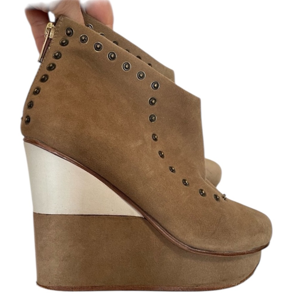 Beau Coops Leather Suede Wedge‎ Boots Size 36/5.5